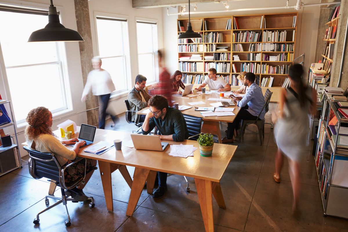 Busy office, not a lot of space to focus